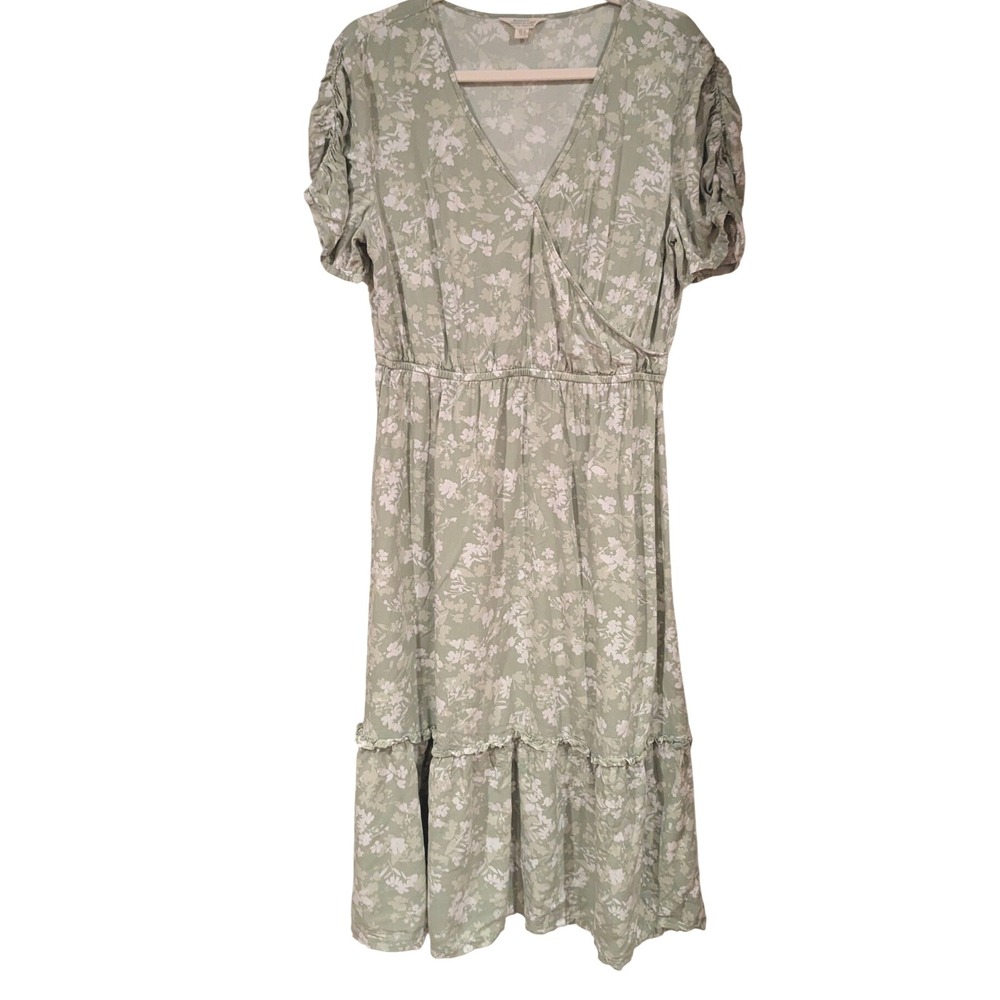 Mountain Warehouse Country to Coast Green Floral Viscose‎ Midi Dress US 8